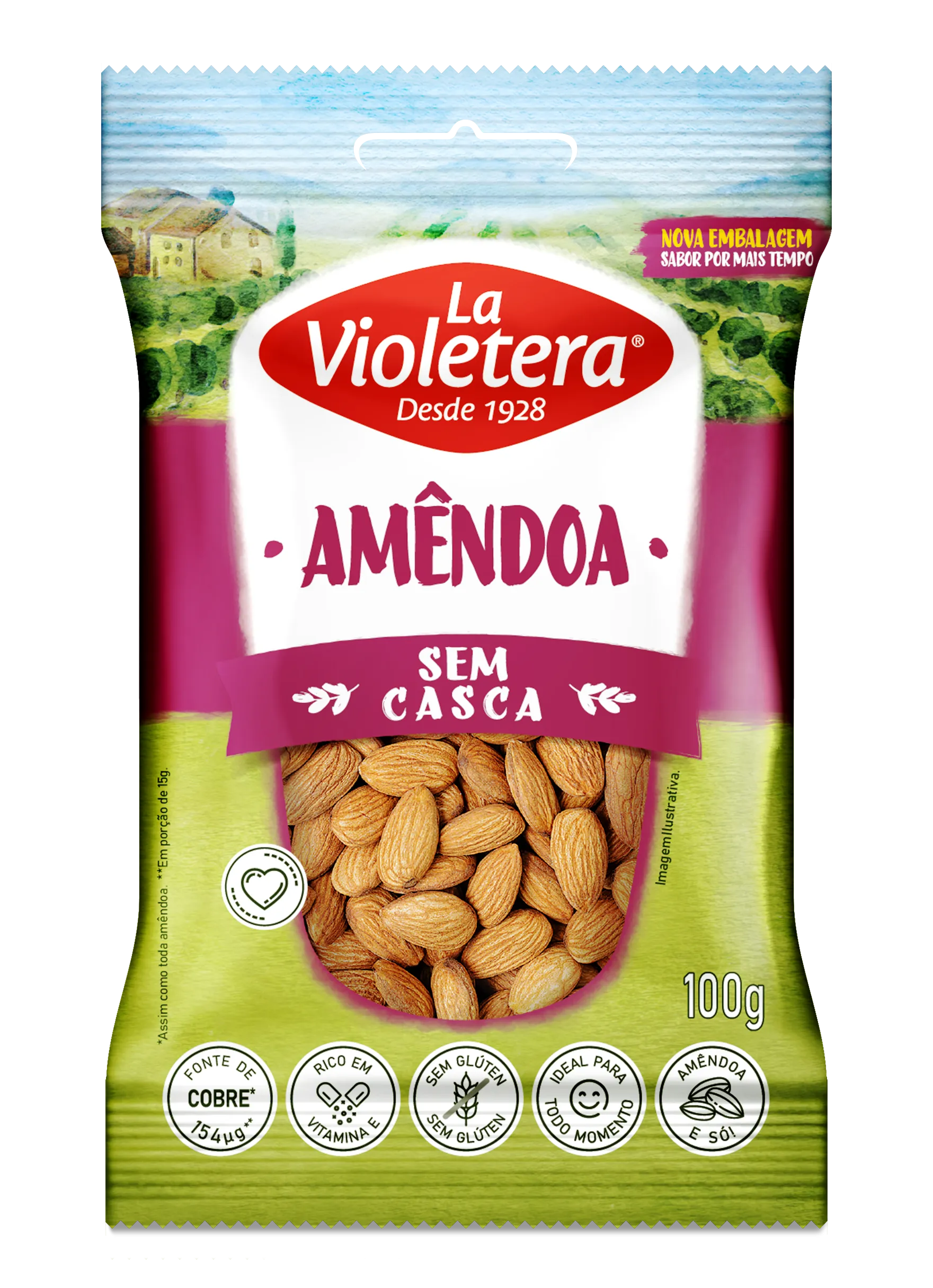 Amêndoa sem casca La Violetera 100g