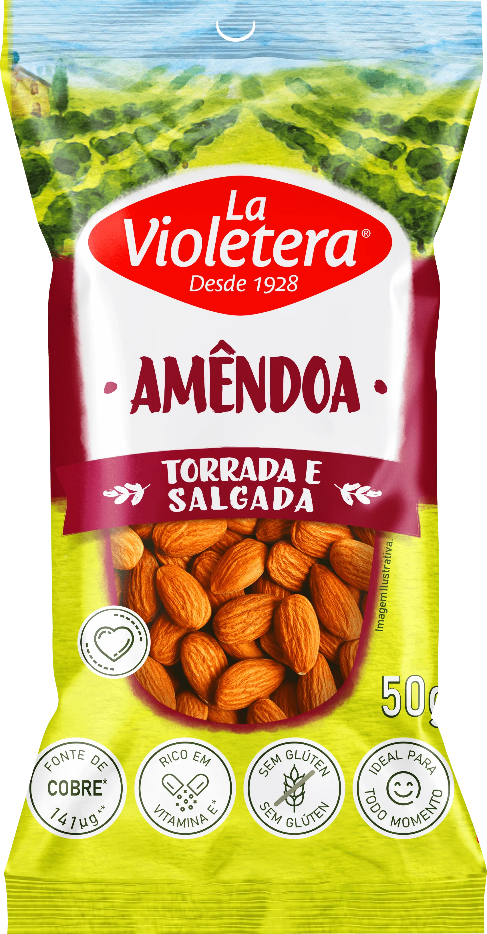 Amêndoa Torrada e Salgada La Violetera 50g