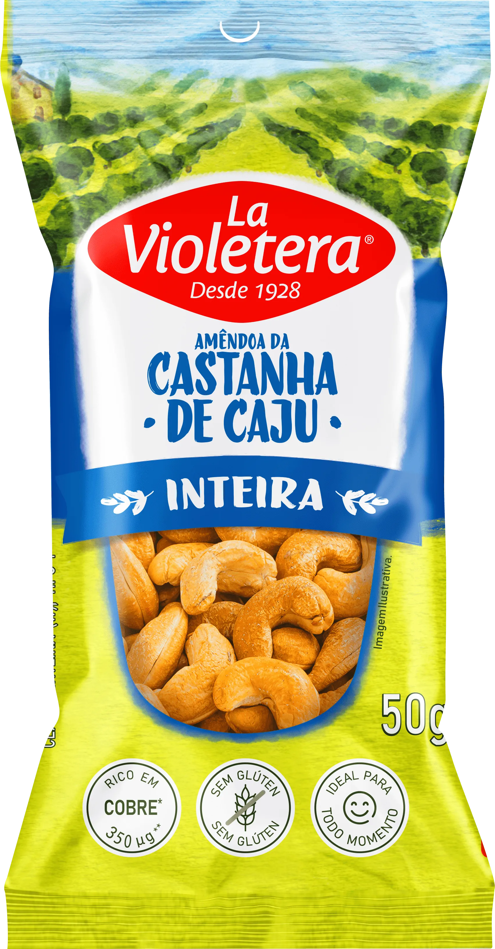 Castanha-de-Caju Natural La Violetera 50g