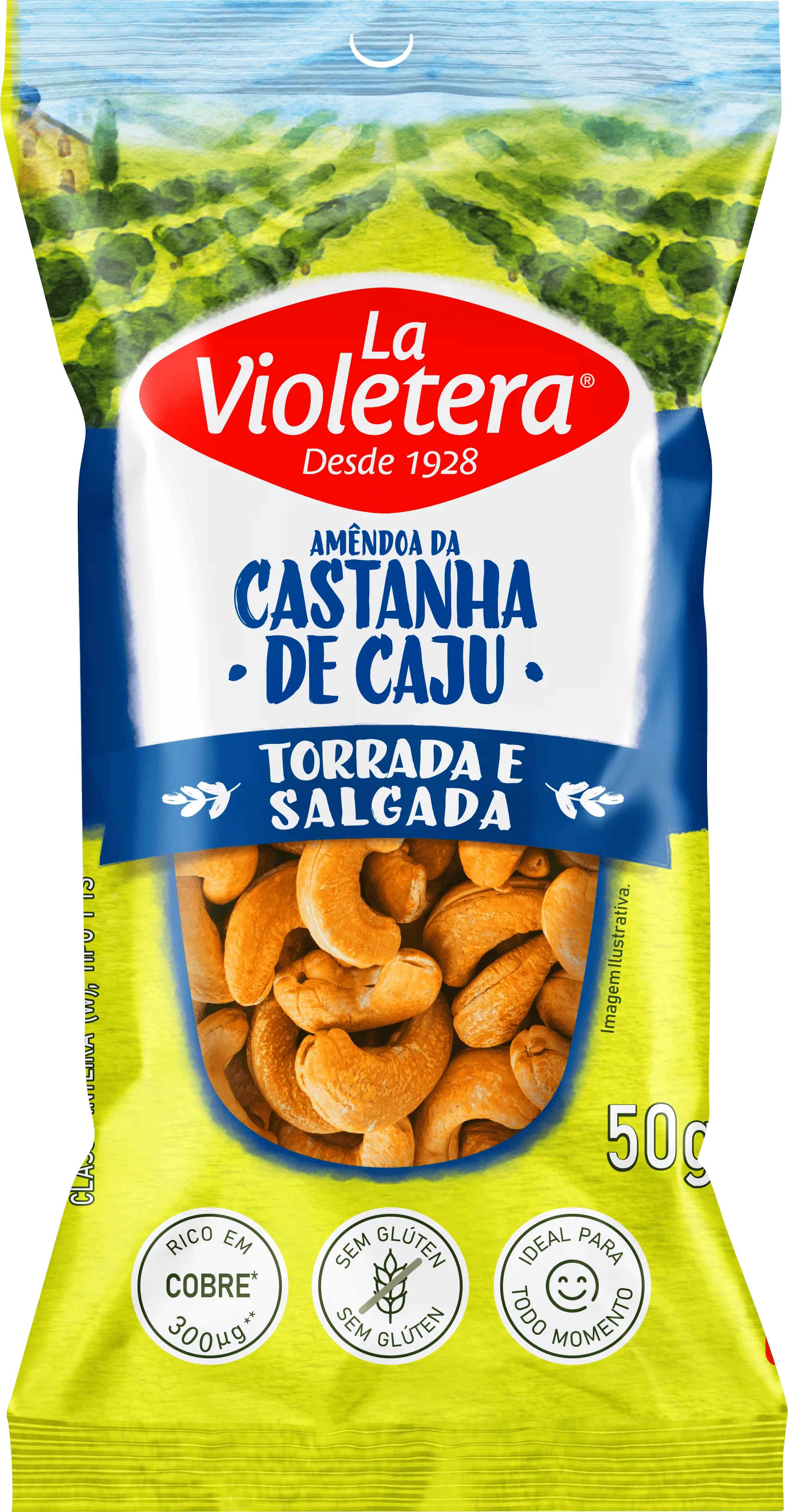 Castanha-de-Caju Torrada e Salgada La Violetera 50g