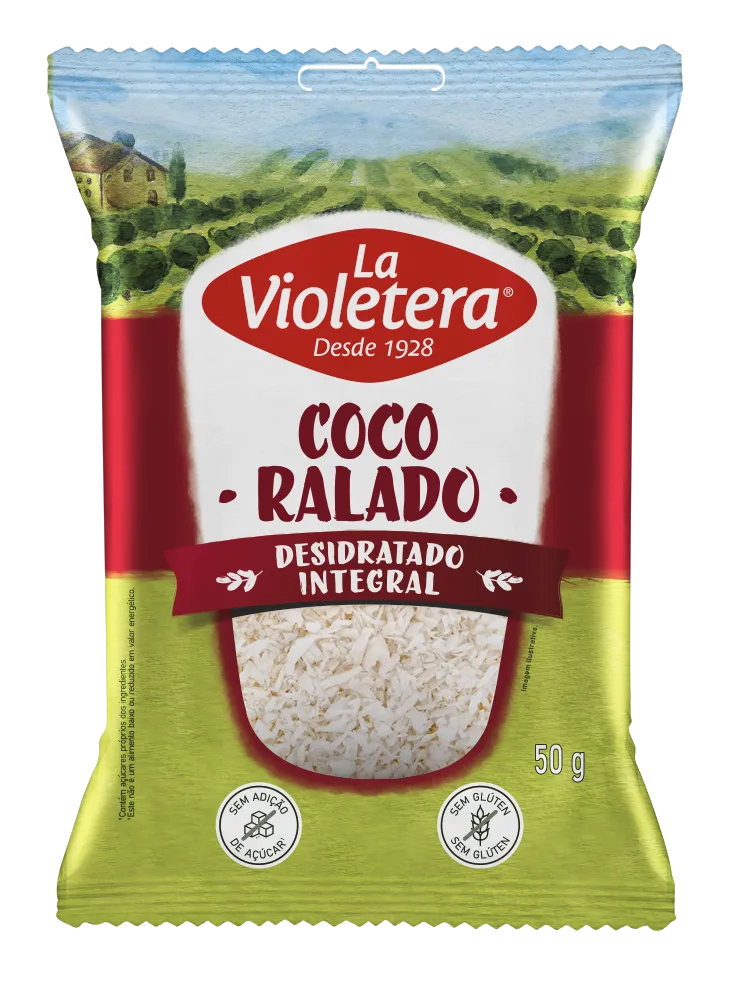 Coco Ralado Desidratado Integral La Violetera 50g