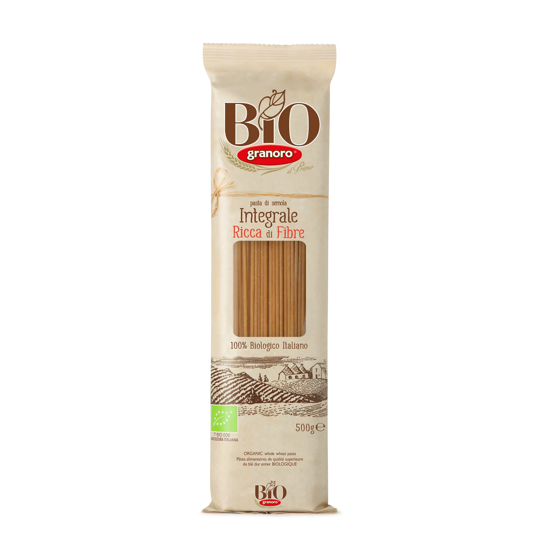 Pasta Grano Duro Spaghetti Integral BIO Granoro 500g