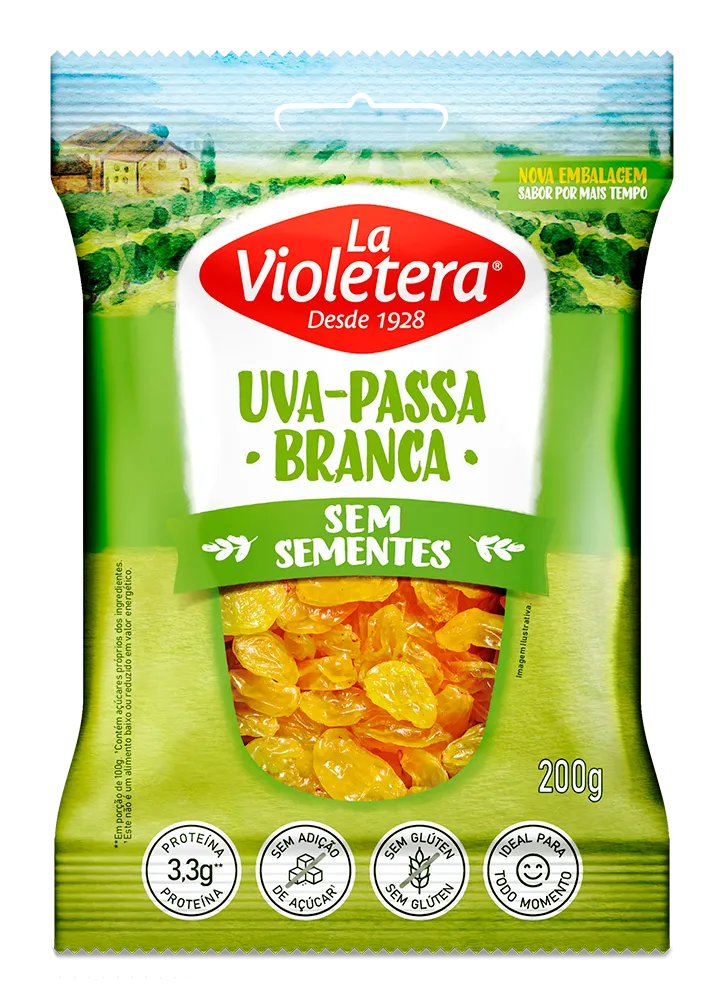 Uva-passa Branca sem semente La Violetera 200g