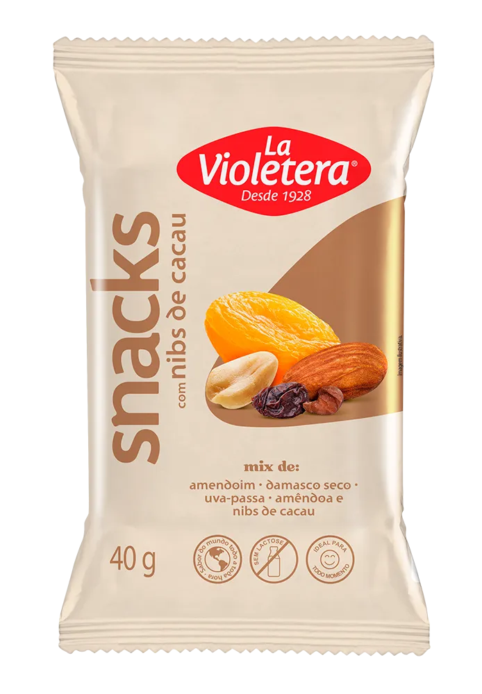 Snack Mix Com Nibs De Cacau La Violetera 40g