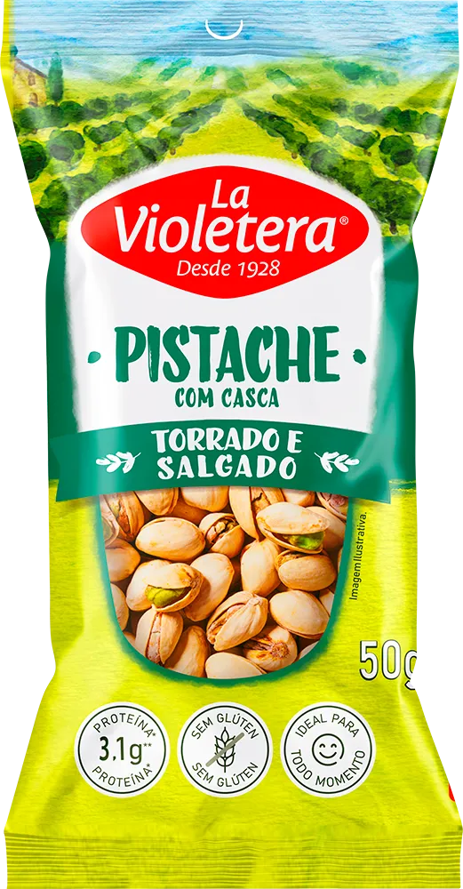 Pistache Torrado/Salgado com casca La Violetera 50g