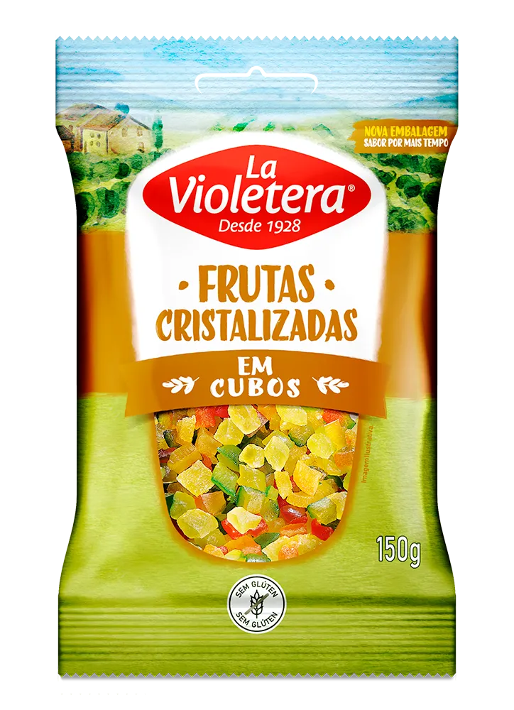 Fruta Cristalizada Cubinho La Violetera 150g