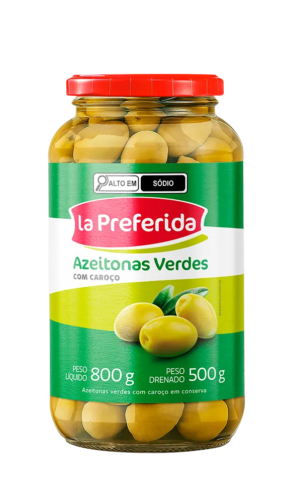 Azeitona Verde com caroço La Preferida 500g