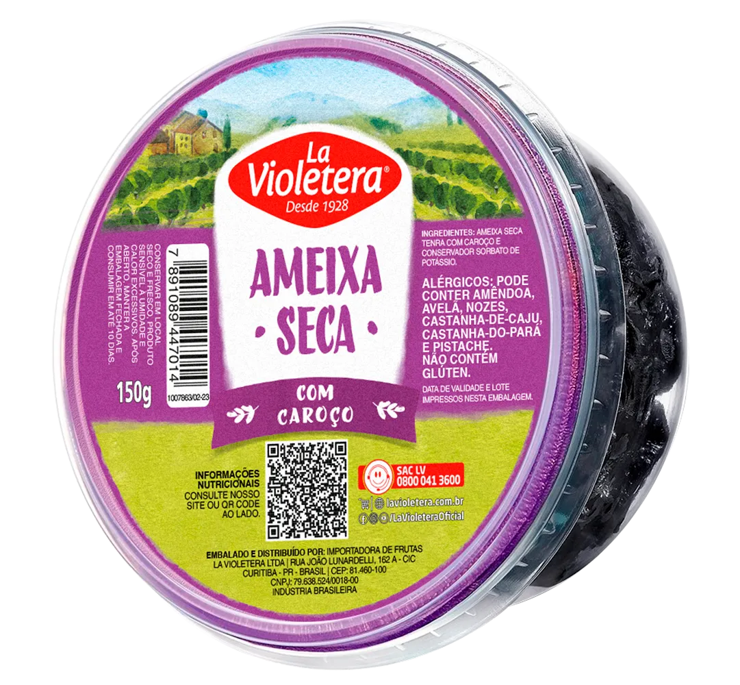 Ameixa Seca Com Caroço La Violetera 150g