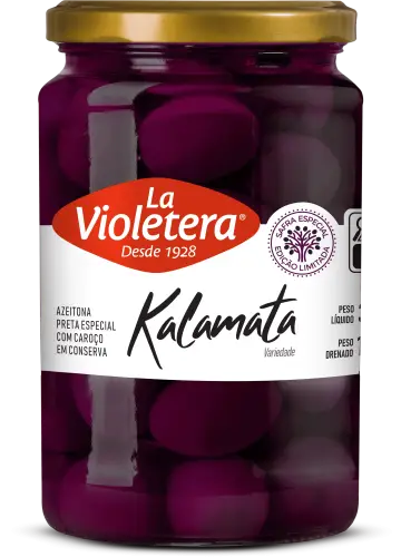 Azeitona Preta com caroço Kalamata La Violetera 185g