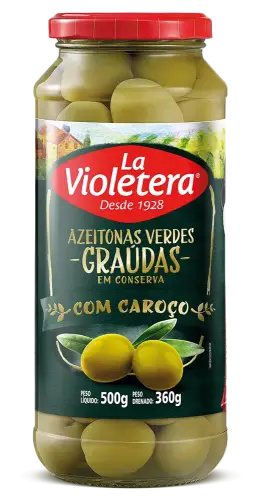 Azeitona Verde com caroço Premium La Violetera 360g