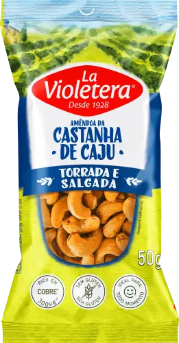 Castanha-de-Caju Torrada e Salgada La Violetera 50g