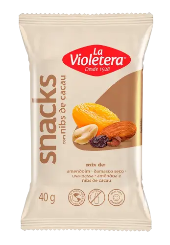 Snack Mix Com Nibs De Cacau La Violetera 40g