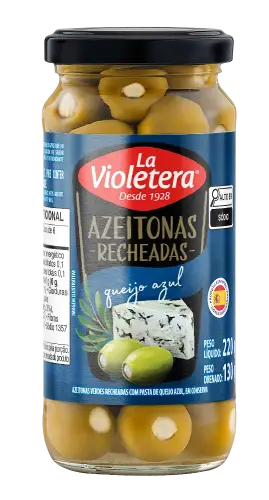 Azeitona Verde Recheada com Queijo Azul La Violetera 130g