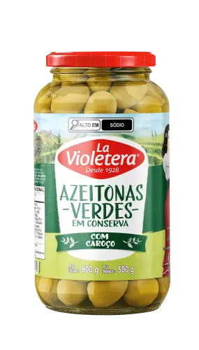 Azeitona Verde com caroço La Violetera 500g