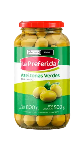 Azeitona Verde com caroço La Preferida 500g