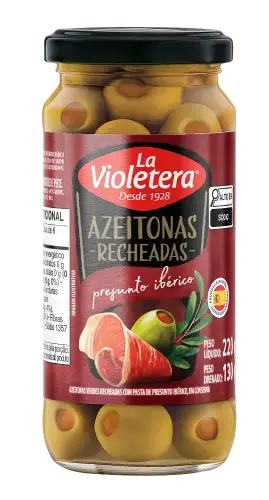 Azeitona Recheada com Presunto Ibérico La Violetera 130g