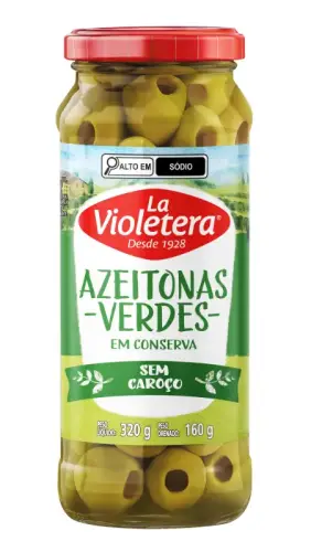 Azeitona Verde sem caroço La Violetera 300g